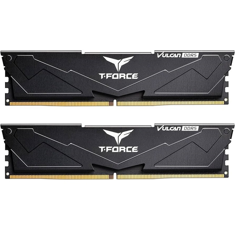 Модуль памяти DIMM DDR5 32Gb, 6400Mhz, 2x16Gb, Team Group T-FORCE Vulcan Black (FLBD532G6400HC40BDC01)