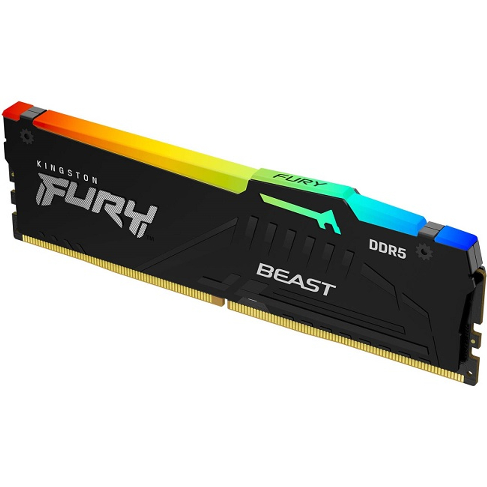 Модуль памяти DIMM DDR5 16Gb, 5600Mhz, Kingston FURY Beast RGB (KF556C40BBA-16)