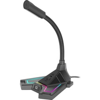Микрофон Defender Pitch GMC 200, RGB, USB/3,5 мм,  1.5 м, черный (64620)