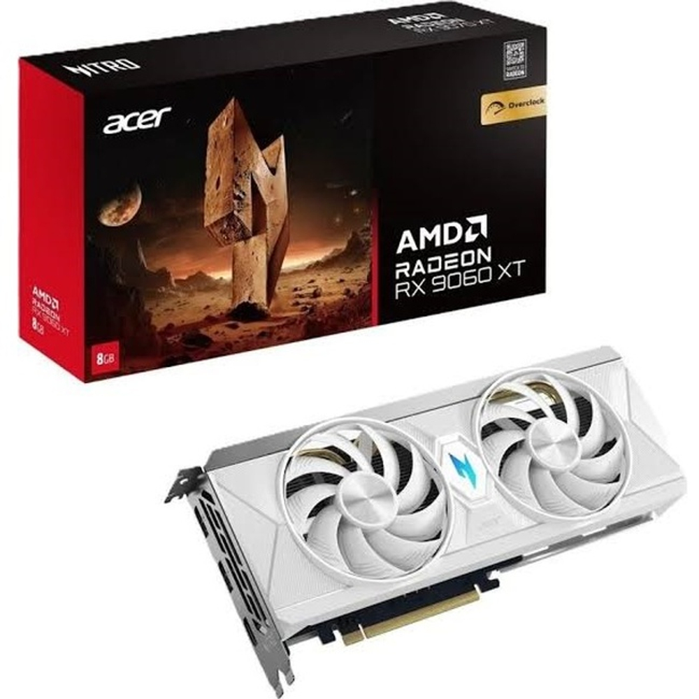 Видеокарта Acer Radeon RX 9060 XT NITRO WHITE OC 8GB (DP.Z4UWW.P02)