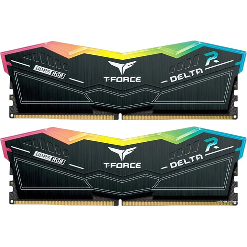 Модуль памяти DIMM DDR5 64Gb, 6400Mhz, 2x32GB, Team Group T-FORCE DELTA RGB (FF3D564G6400HC40BDC01)