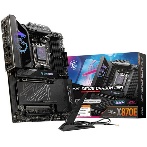 Материнская плата MSI MPG X870E CARBON WIFI (AM5/X870E/4xDDR5/3xPCI-Ex16/4xM.2/SB/Wi-Fi/BT/GLAN/HDMI/2xUSB Type C/ATX)