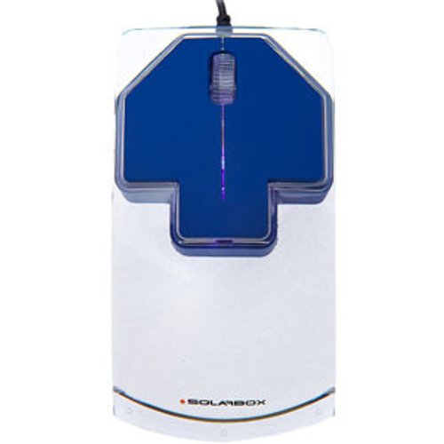 Мышь SolarBox X07 Blue USB Travel Optical Mouse, 1000DPI, прозрачный корпус с LED-подсветкой