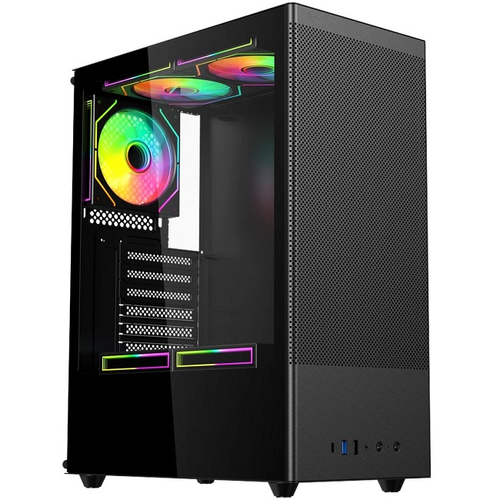 Корпус Midi-Tower ACD Citadel 108B TG, ATX, черный (AH-SI2G0-000)