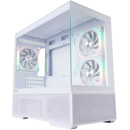 Корпус Mini-Tower 1STPLAYER CV6 ARGB, Micro-ATX, белый (CV6-WH-2FAR-W-2FH7R-W-1FH7-W)