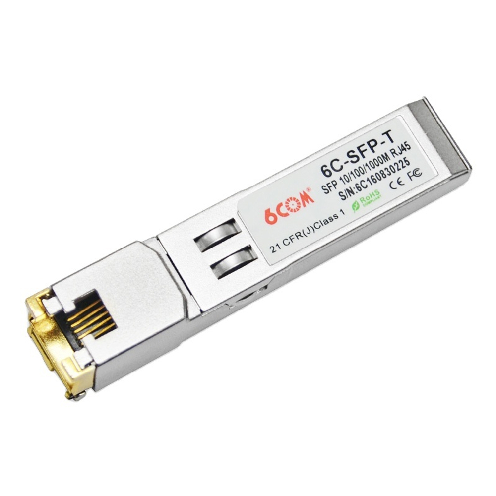 Модуль трансивер 6COM 1.25G SFP с интерфейсом RJ45 (6C-SFP-T)
