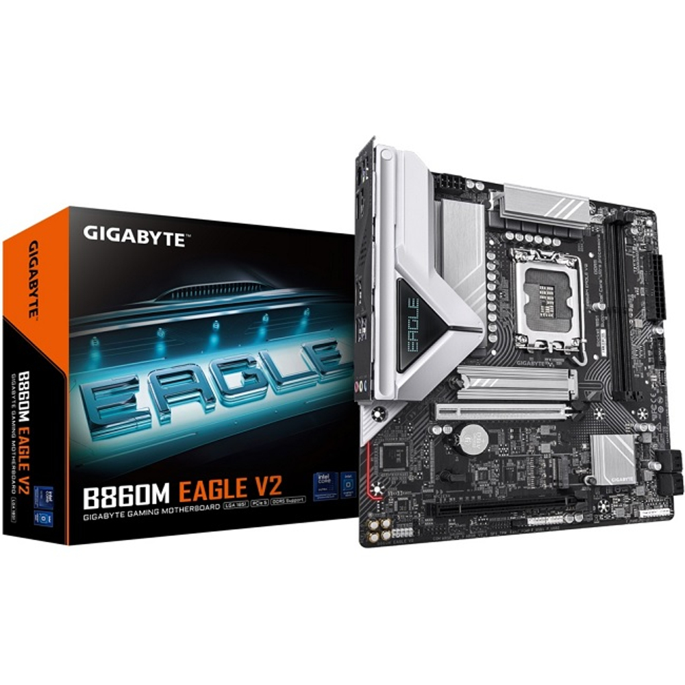Материнская плата GIGABYTE B860M EAGLE (LGA1851/B860/2xDDR5/2xPCI-Ex16/2xM.2/SB7.1/GLAN/DP/HDMI/mATX)