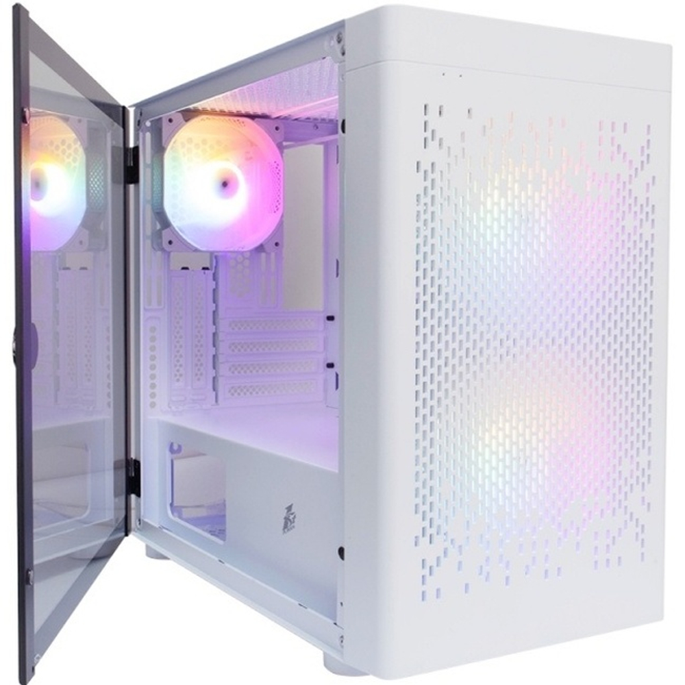 Корпус Mini-Tower 1STPLAYER DK D3-B, RGB, Micro-ATX, белый (D3-B-WH-2F1P-W-1F1-W)