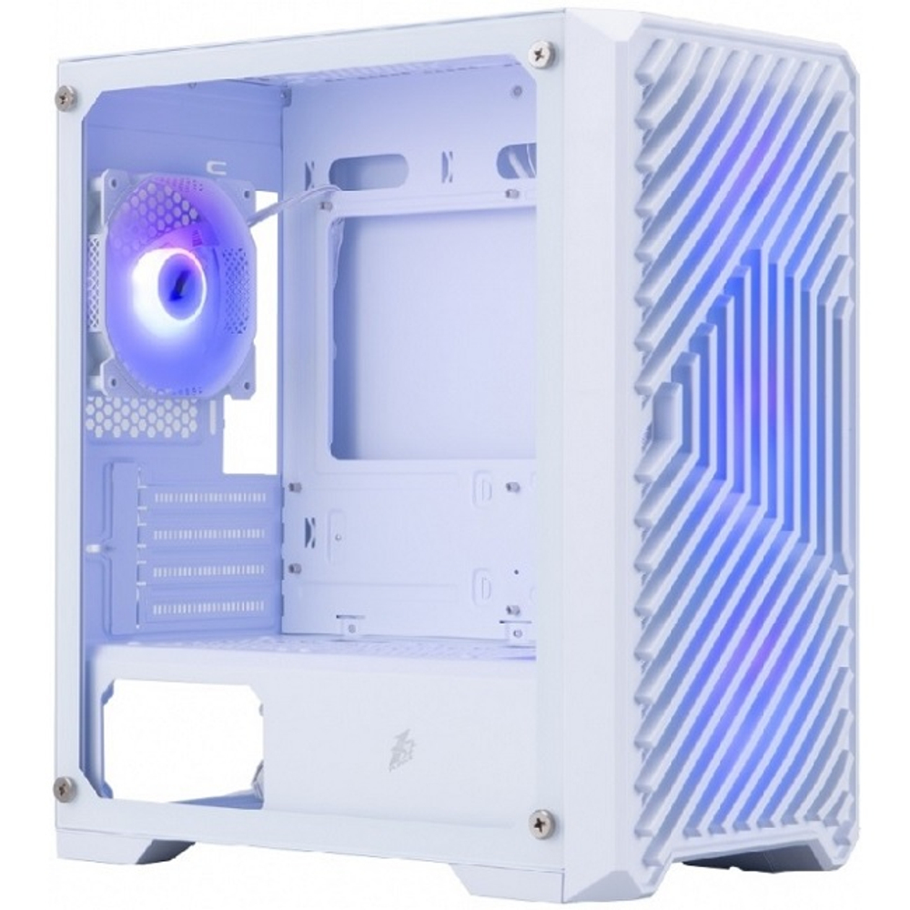 Корпус Mini-Tower 1STPLAYER TRILOBITE T5 ARGB, Micro-ATX, белый (T5-WH-4F7-W)