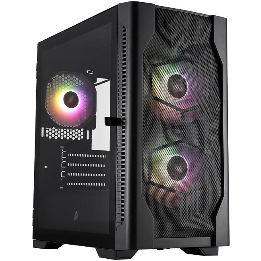 Корпус Mini-Tower 1STPLAYER DK D4-M ARGB, Micro-ATX, черный (D4-M-BK-2F7-14-1F7)