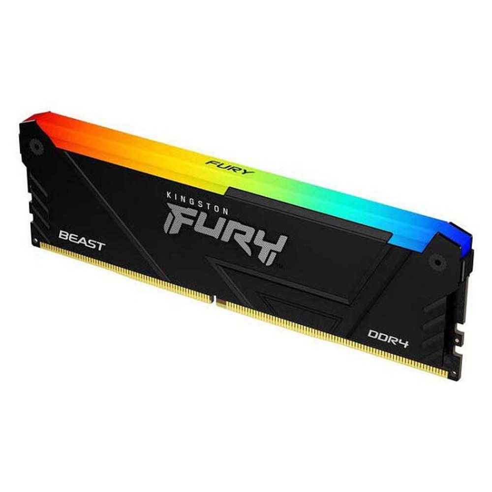 Модуль памяти DIMM DDR4 16Gb, 3200Mhz, Kingston FURY Beast RGB (KF432C16BB12A/16)