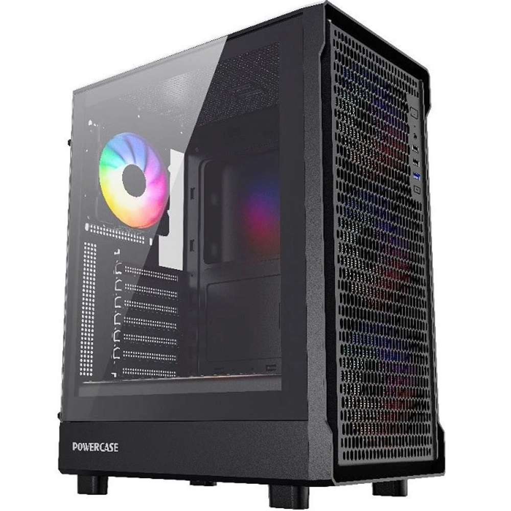 Корпус Midi-Tower PowerCase Mistral PA5B FRGB TG, черный (CMOAB-L4)