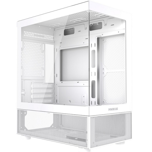 Корпус Mini-Tower PowerCase Vision Micro M2 TG, Micro-ATX, белый (CVMWM2-L0)