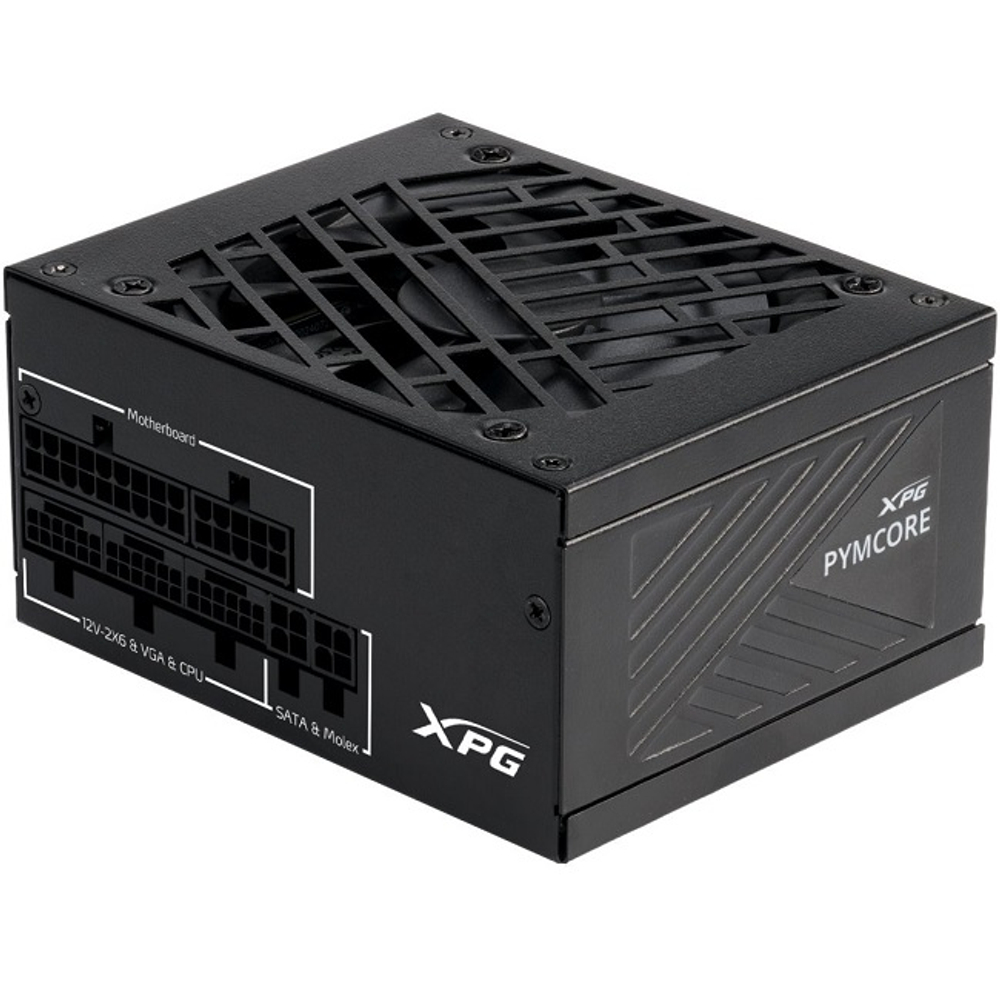 Блок питания ADATA XPG 750W PYMCORE, модульный, 16 Pin PCIe 5.0, 80 PLUS Gold, SFX (PYMCORE750G-BKCEU)