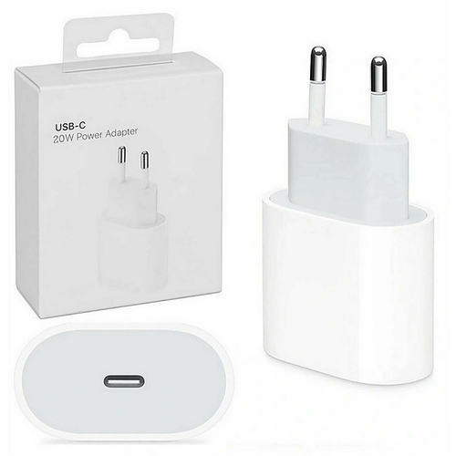 Сетевое зарядное устройство Apple USB-C Power Adapter 20W, белый (MHJE3ZM/A), (MUVV3ZM/A)