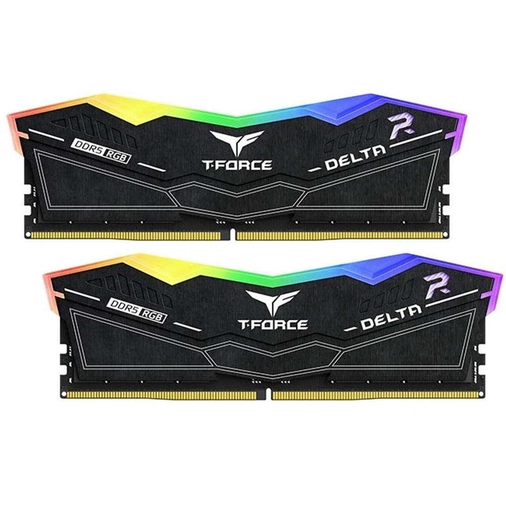 Модуль памяти DIMM DDR5 32Gb, 6000Mhz, 2x16Gb, Team Group T-FORCE Delta RGB Black (FF3D532G6000HC38ADC01)