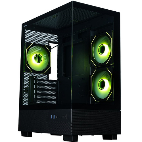 Корпус Mini-Tower XASTRA Q400M 3ARGB-C6-UC ARGB, Micro-ATX, черный (Q400M-3FM12A-C6-UC)