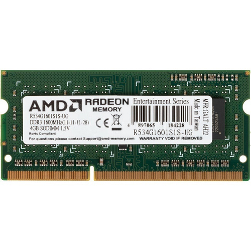 Модуль памяти NBook SO-DDR3 4Gb, 1600Mhz, AMD (R534G1601S1S-UG)