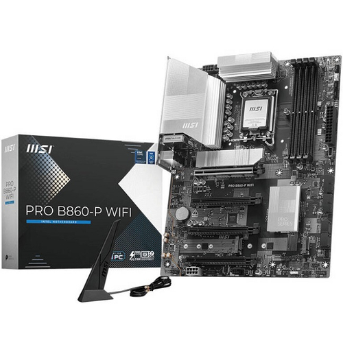 Материнская плата MSI PRO B860-P WIFI (LGA1851/B860/4xDDR5/4xPCI-Ex16/3xM.2/Wi-Fi/BT/SB/GLAN/DisplayPort/HDMI/ATX)