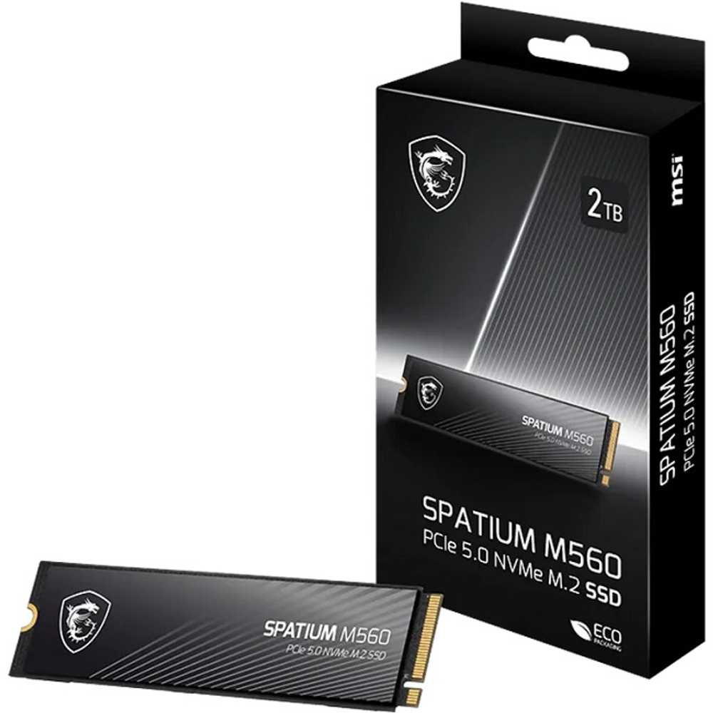 Жесткий диск SSD M.2 2Tb MSI SPATIUM M560, 10300/8700MBs, 1400K IOPS, TLC 3D NAND, 2280, PCI-E 5.0 x4 (S78-440Q940-P83)