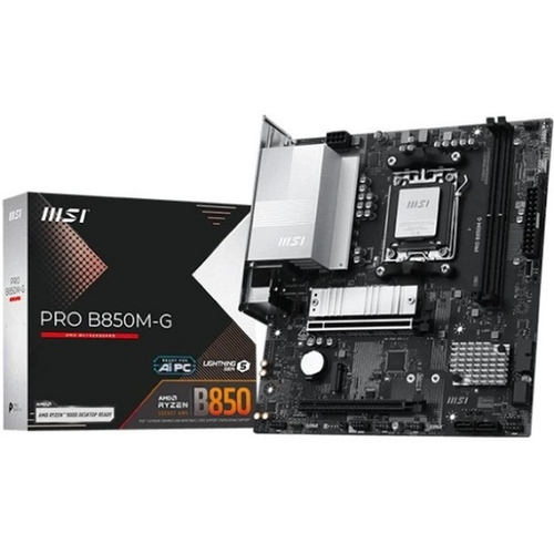 Материнская плата MSI PRO B850M-G (AM5/AMD B850/2xDDR5/2xPCI-Ex16/2xM.2/SB7.1/GLAN/DisplayPort/HDMI/mATX)