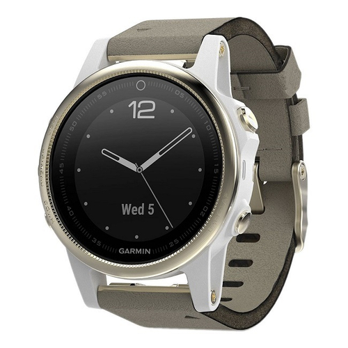 Умные часы Garmin Fenix 5s Sapphire, сапфировое стекло, замшевый ремешок (010-01685-13)