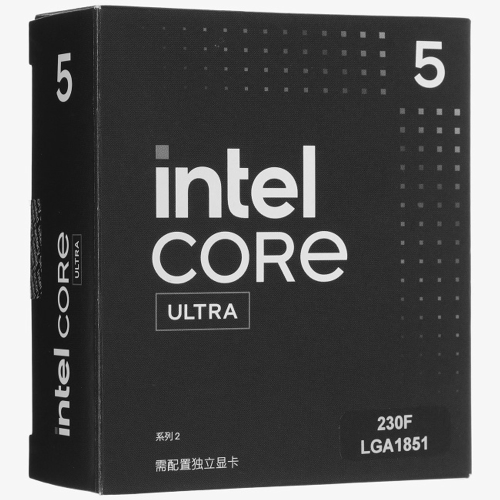 Процессор Intel Core Ultra 5-230F, Arrow Lake-S, LGA1851, 10C/10T, 3.4-5GHz, L3 24M, 65W, BOX (BXC80768230F)