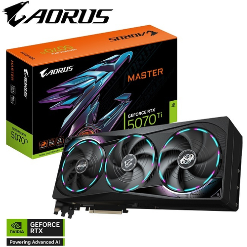 Видеокарта GIGABYTE GeForce RTX 5070 Ti AORUS MASTER 16GB (GV-N507TAORUS M-16GD)