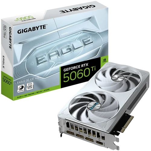 Видеокарта GIGABYTE GeForce RTX 5060 Ti EAGLE OC ICE 16GB (GV-N506TEAGLEOC ICE-16GD)