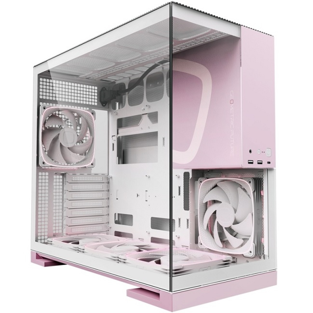 Корпус Midi-Tower Geometric Future Model 5, ARGB, E-ATX, белый/розовый (1AM5WKPK01100)