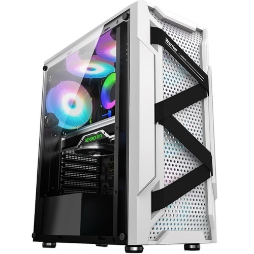 Корпус Midi-Tower ALSEYE Warrior-W TG, ATX, белый (AS.07.0004)