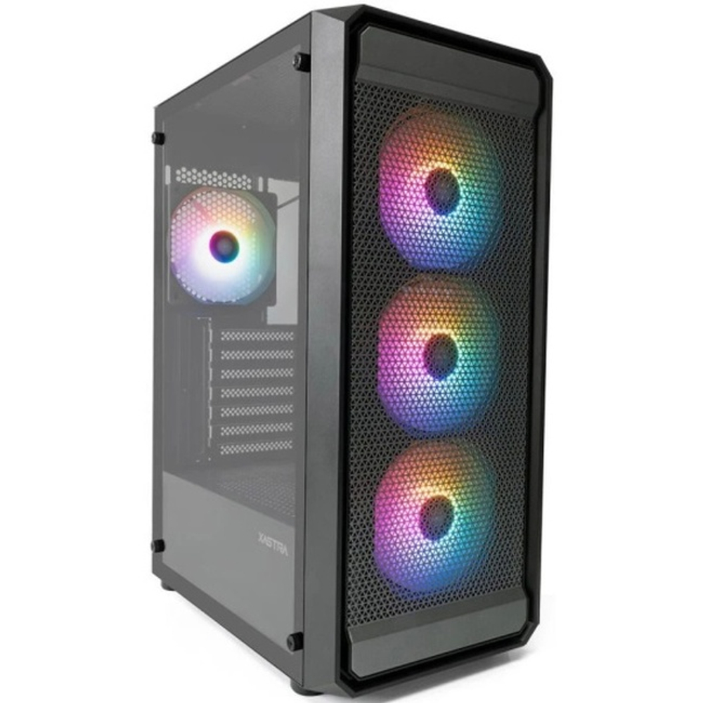 Корпус Midi-Tower XASTRA A403 4FRGB TG, черный (A403-4FC12F)