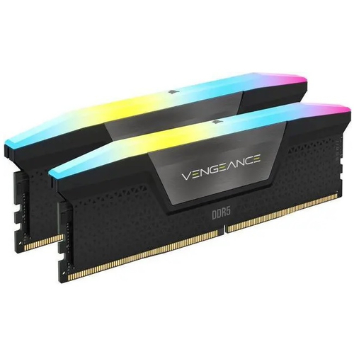 Модуль памяти DIMM DDR5 32Gb, 6000Mhz, 2x16Gb, Corsair Venegance RGB, Black (CMH32GX5M2B6000C38)