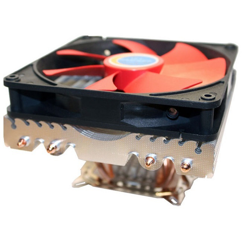 Кулер для процессора Ice Hammer IH-4366, Top-Flow, TDP 125W, 140x140 мм, черный/красный (IH-4366)