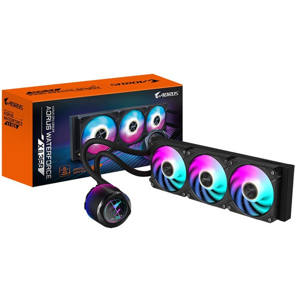 Система водяного охлаждения GIGABYTE AORUS WATERFORCE X II 360, черный (GP-AORUS WATERFORCEX II 360)