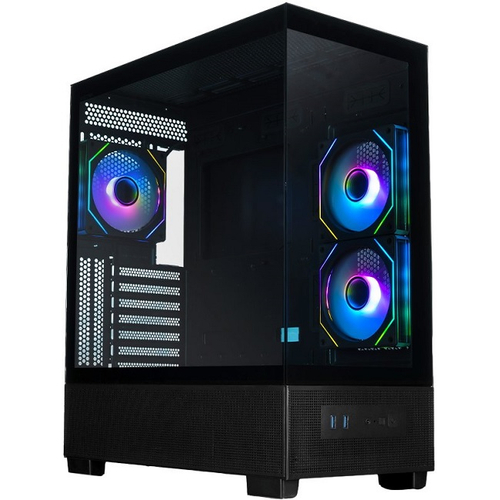Корпус Midi-Tower XASTRA Q500 3ARGB-C10, E-ATX, Black (Q500-3FM12A-C10)
