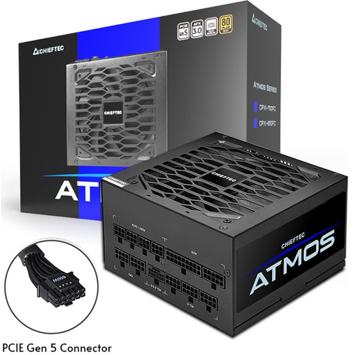 Блок питания Chieftec 850W ATMOS, модульный, 16 Pin PCIe 5.0, 80 PLUS Gold (CPX-850FC)
