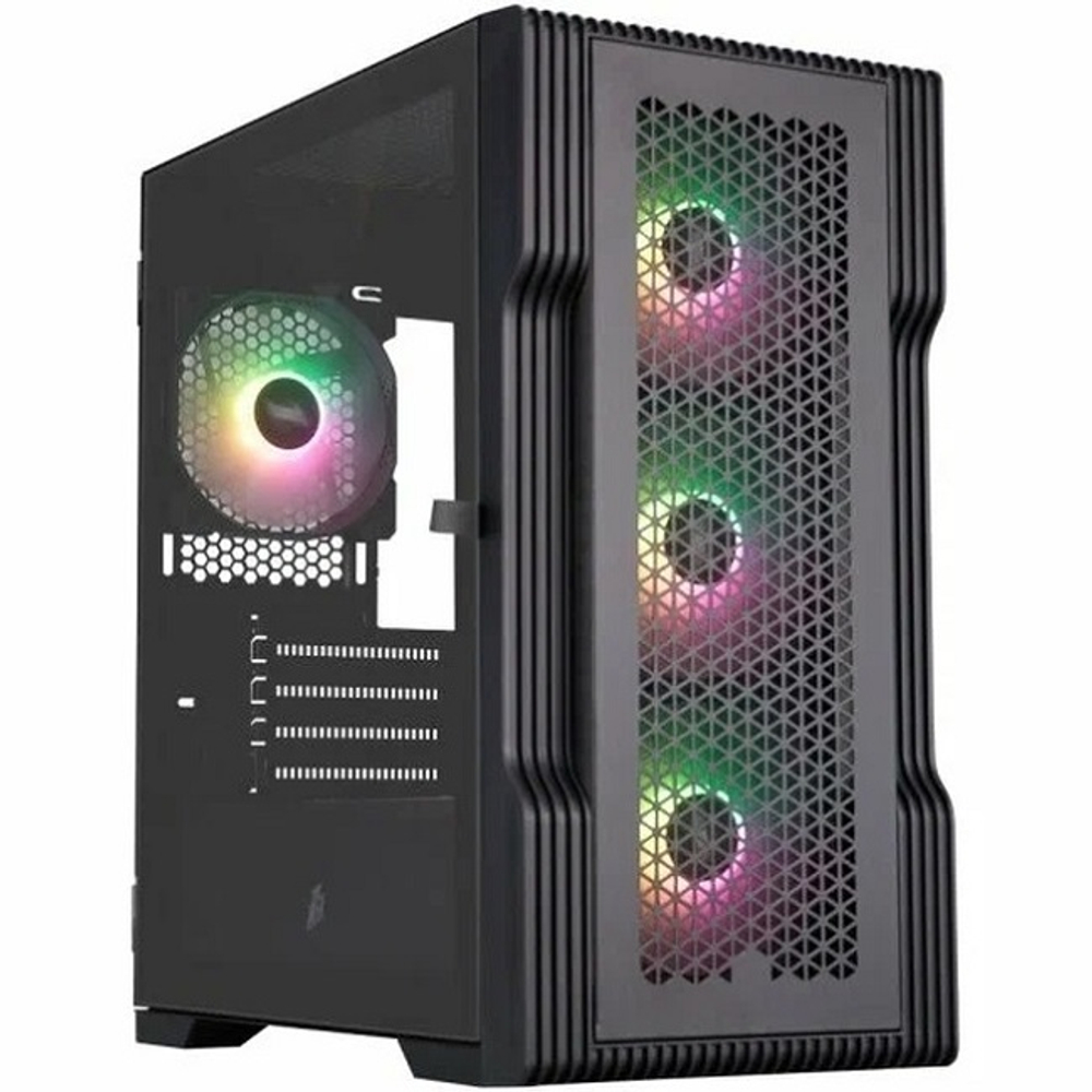 Корпус Mini-Tower 1STPLAYER TRILOBITE T3 ARGB, Micro-ATX, Black (FP_T3-BK-4F2(AP))
