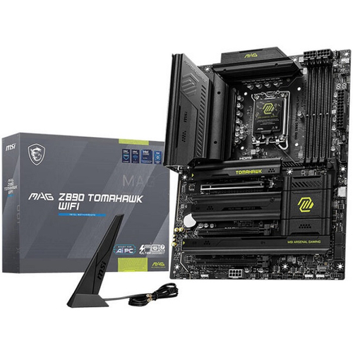 Материнская плата MSI MAG Z890 TOMAHAWK WIFI (LGA1851/Z890/4xDDR5/3xPCI-Ex16/4xM.2/Wi-Fi/BT/GLAN/HDMI/DP/USB Type-C/ATX)