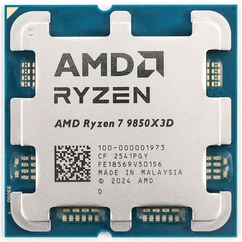 Процессор AMD Ryzen 9 9850X3D Granite Ridge, AM5, 8C/16T, 4.7-5.6Ghz, L3 96Mb, 120W, OEM (100-000001973)