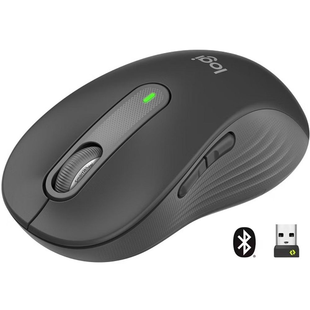 Мышь беспроводная Logitech Signature M650 L Graphite, 4000 dpi, Bluetooth, USB (910-006236), (910-006388)