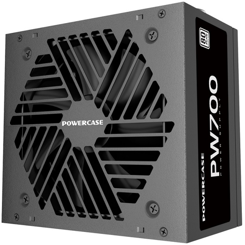 Блок питания PowerCase 700W PW700 Black, 120 мм, 80 PLUS Standard (PS-700W-DC)