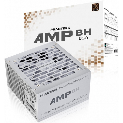 Блок питания PHANTEKS AMP 650W AMP BH White, 120 мм, 16 Pin PCIe 5.0, 80 PLUS Bronze (PH-P650BM_WT01)
