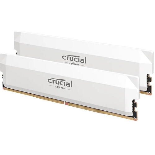 Модуль памяти DIMM DDR5 32Gb, 6000Mhz, 2x16Gb, Crucial Pro White (CP2K16G60C36U5W)