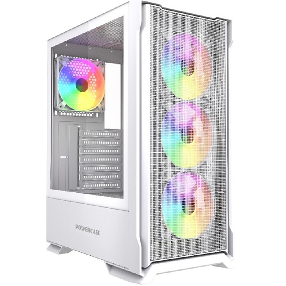 Корпус Midi-Tower PowerСase Mistral AZ4BW ARGB TG, белый (CMAZW-A4)