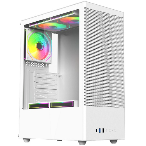 Корпус Midi-Tower ACD Citadel 108W TG, ATX, белый (AH-SI2G0W-00)