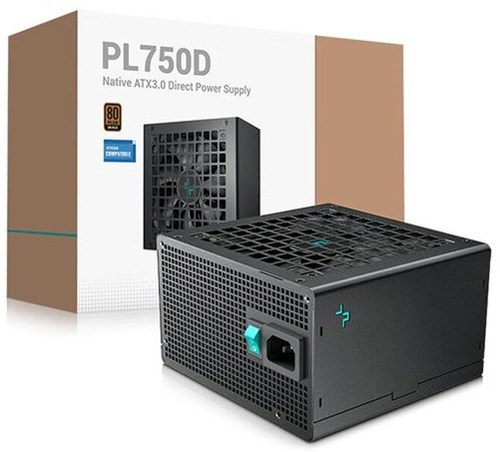 Блок питания DeepCool 750W PL750D, 120 мм, 16 Pin PCIe 5.0, 80 PLUS Bronze (R-PL750D-FC0B-EU-V2)