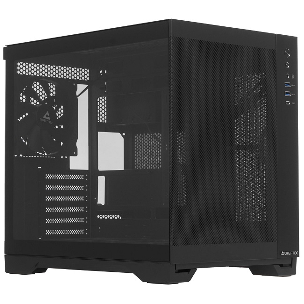 Корпус Midi-Tower Chieftec VISIO AIR TG, ATX, Black (GM-30B-M-OP)