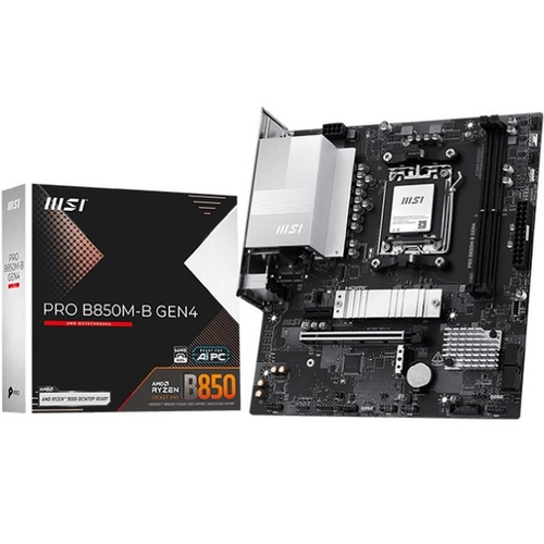 Материнская плата MSI PRO B850M-B GEN4 (AM5/AMD B850/2xDDR5/PCI-Ex16/2xM.2/SB7.1/GLAN/DisplayPort/HDMI/mATX)