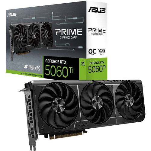 Видеокарта ASUS GeForce RTX 5060 Ti PRIME OC 16GB (PRIME-RTX5060TI-O16G), (90YV0MH2-M0NA00)